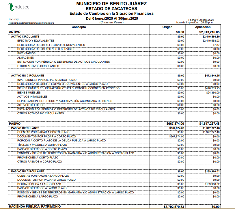 Imagen de ESTADO DE CAMBIOS DE SITUACION FINANCIERA