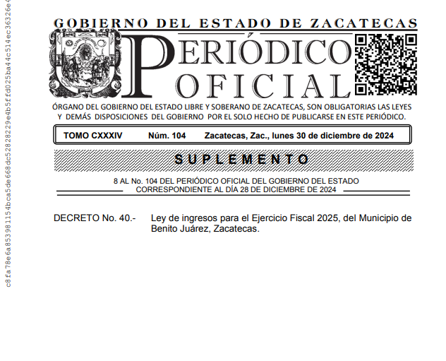 Imagen de LEY DE INGRESOS 2025 2