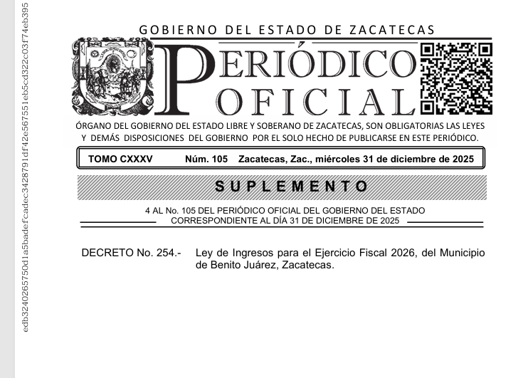 Imagen de LEY DE INGRESOS 2026